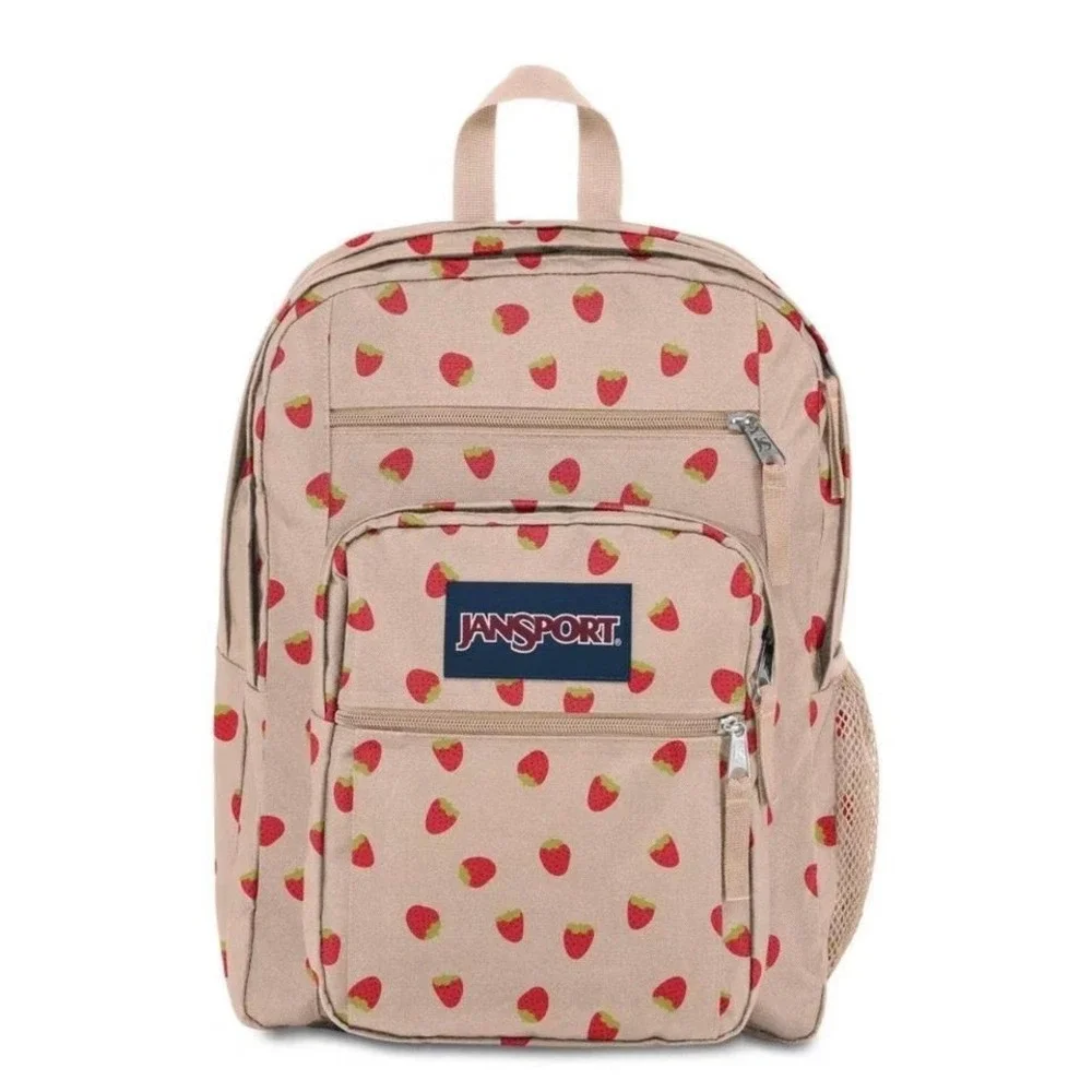 JanSport Big Student Laptop Backpack - Strawberry Shower (17" x 13" x7.5") - Picture 1 of 3